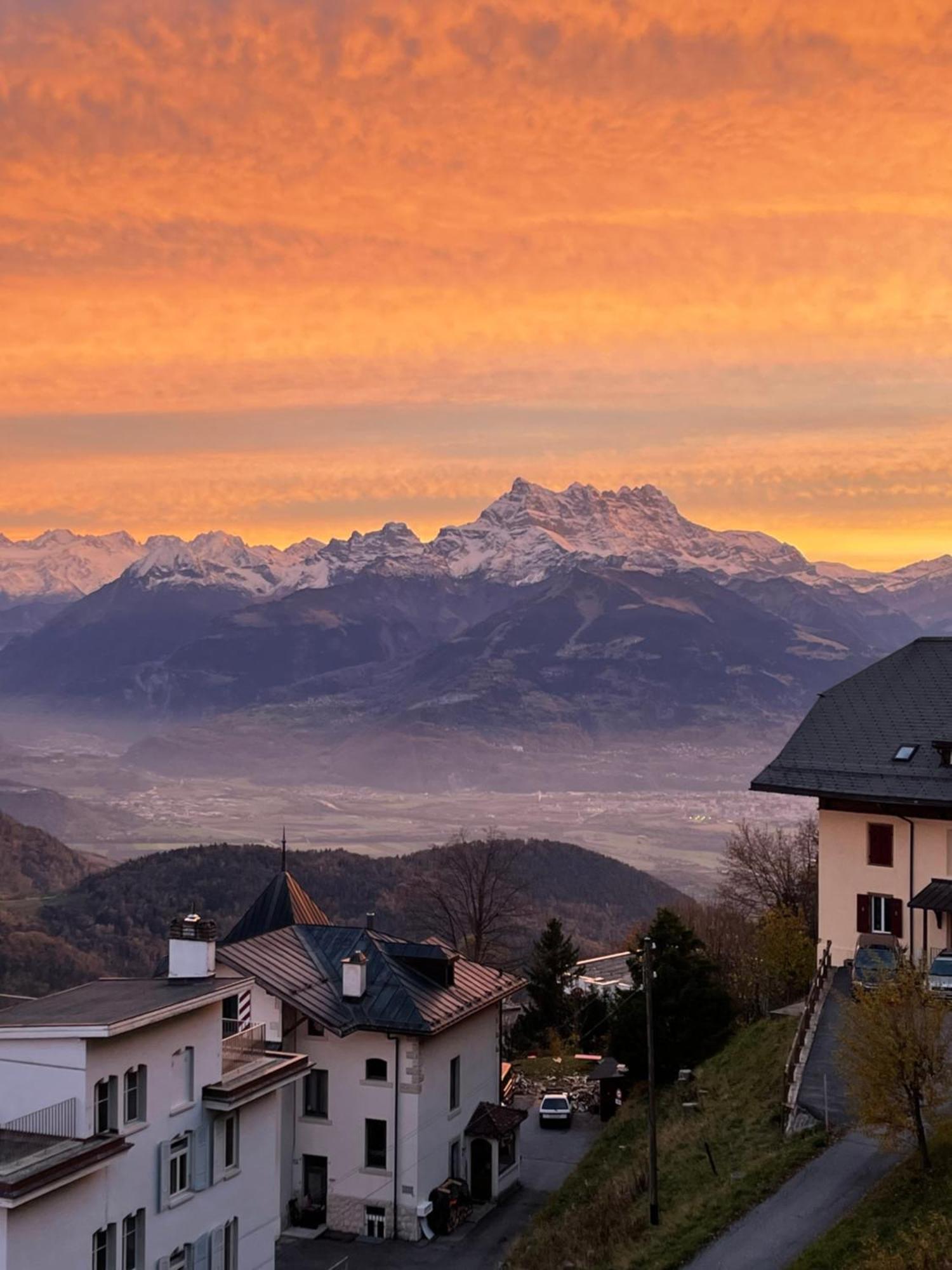 Charmant Appartement Au Vagabond Leysin Eksteriør bilde